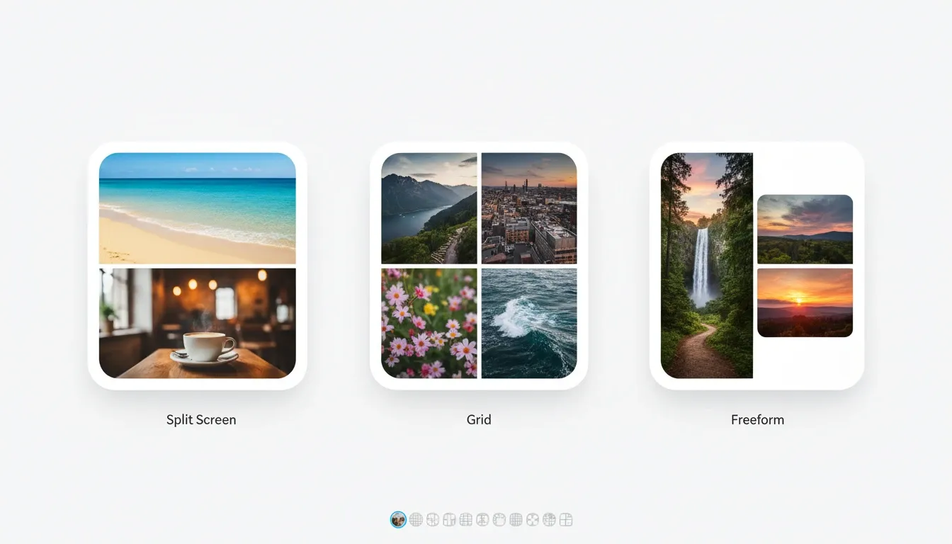 Várias opções de layout para cada estilo