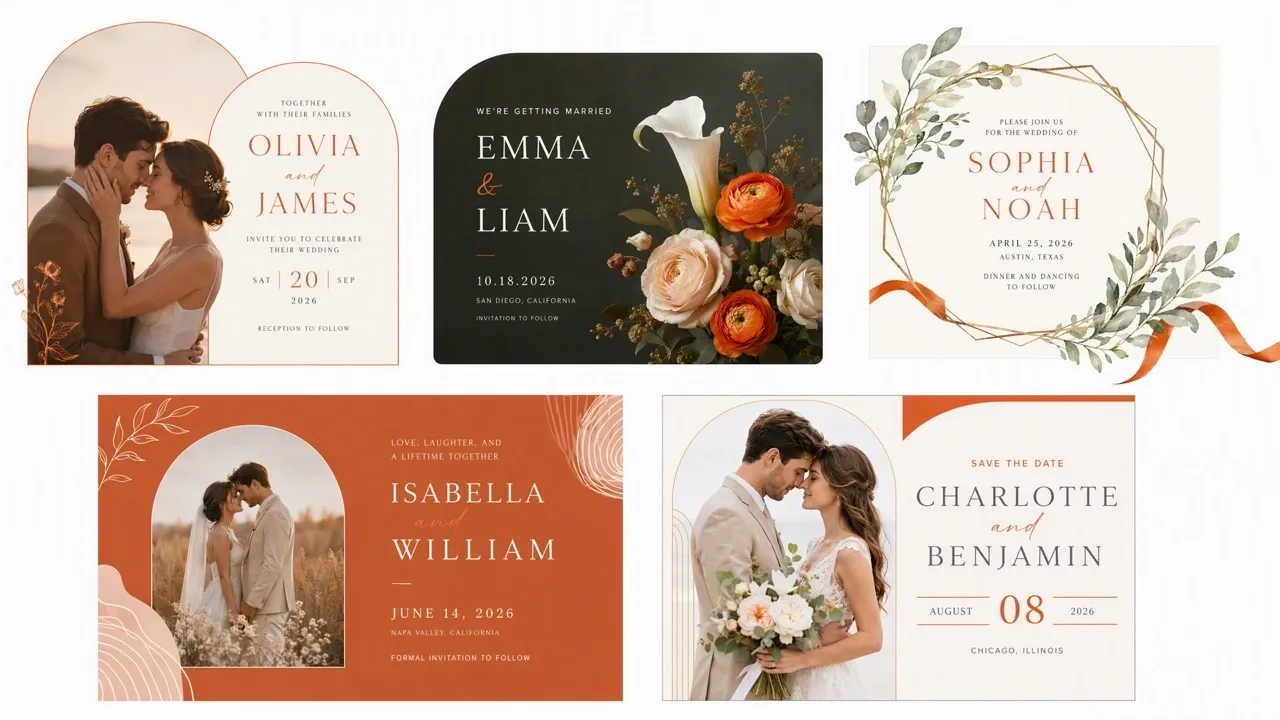 Conçois des invitations de mariage sans aucune compétence