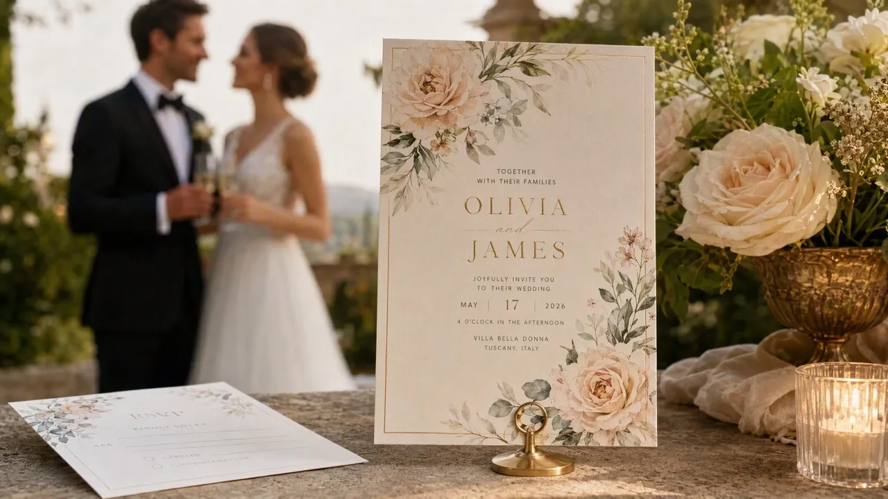 Créez des invitations de mariage élégantes