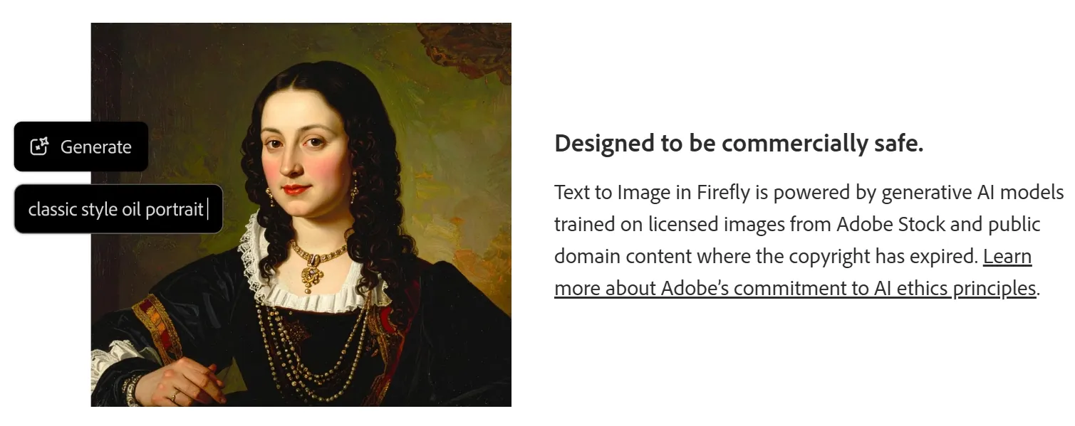 соображения по поводу коммерческого использования Adobe Firefly