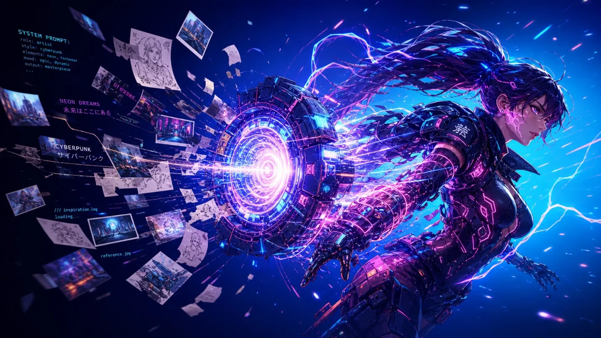 Dynamisk Cyberpunk Anime Synthesizer