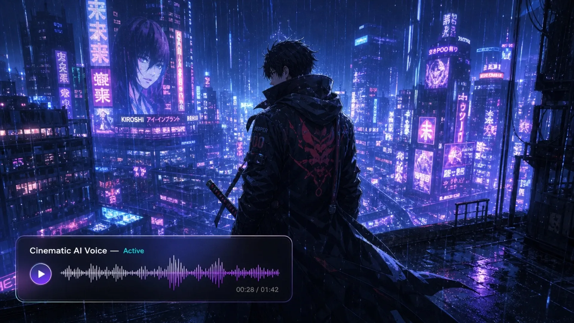 Biografiske AI-stemmer til dine Cyberpunk-animer
