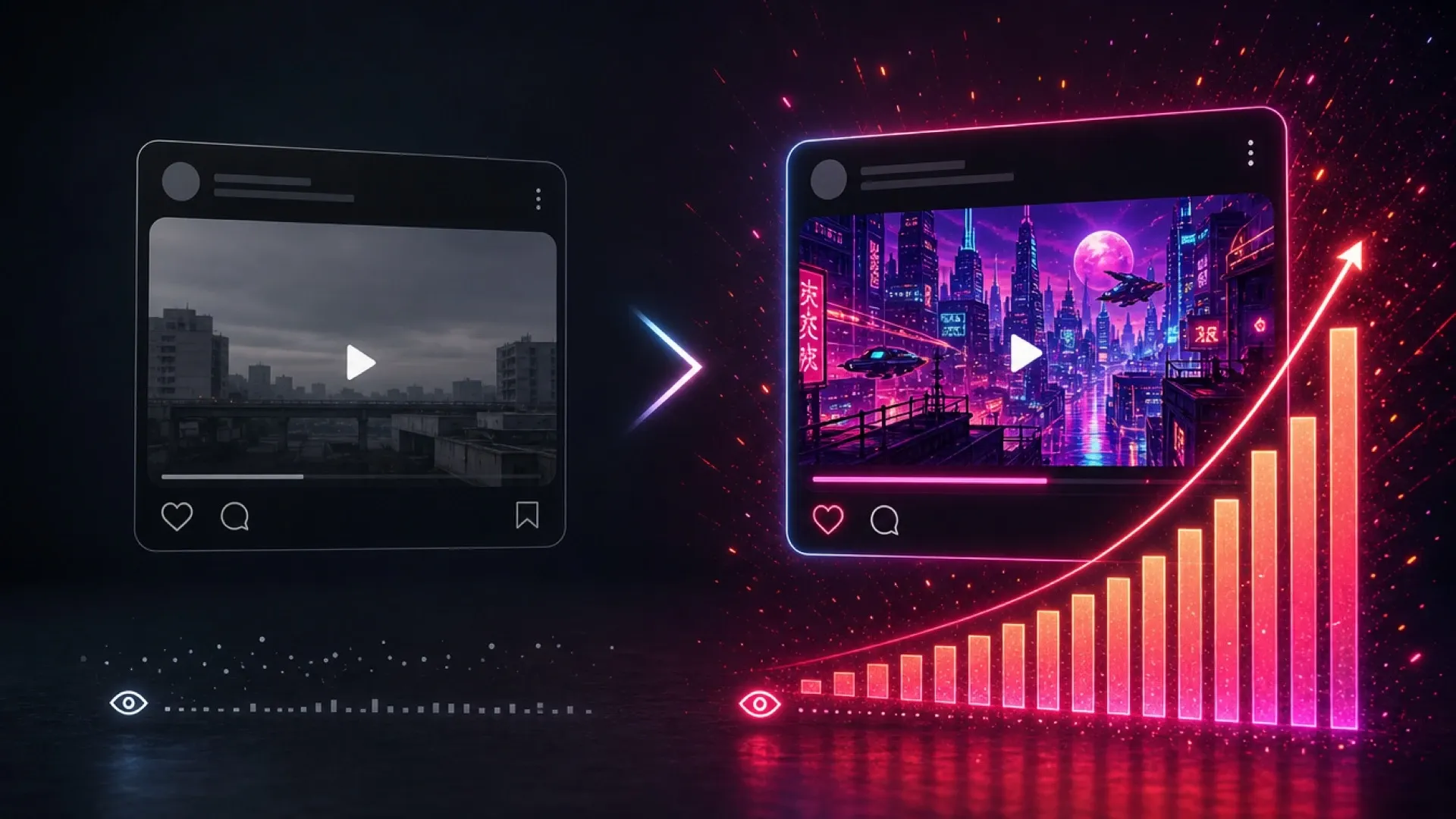 Iøjnefaldende cyberpunk-klip bygget til sociale medier