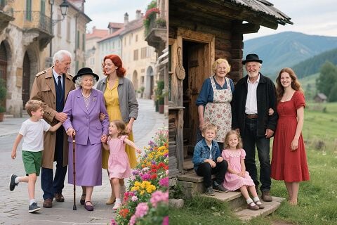 Heartwarming Family Group Art