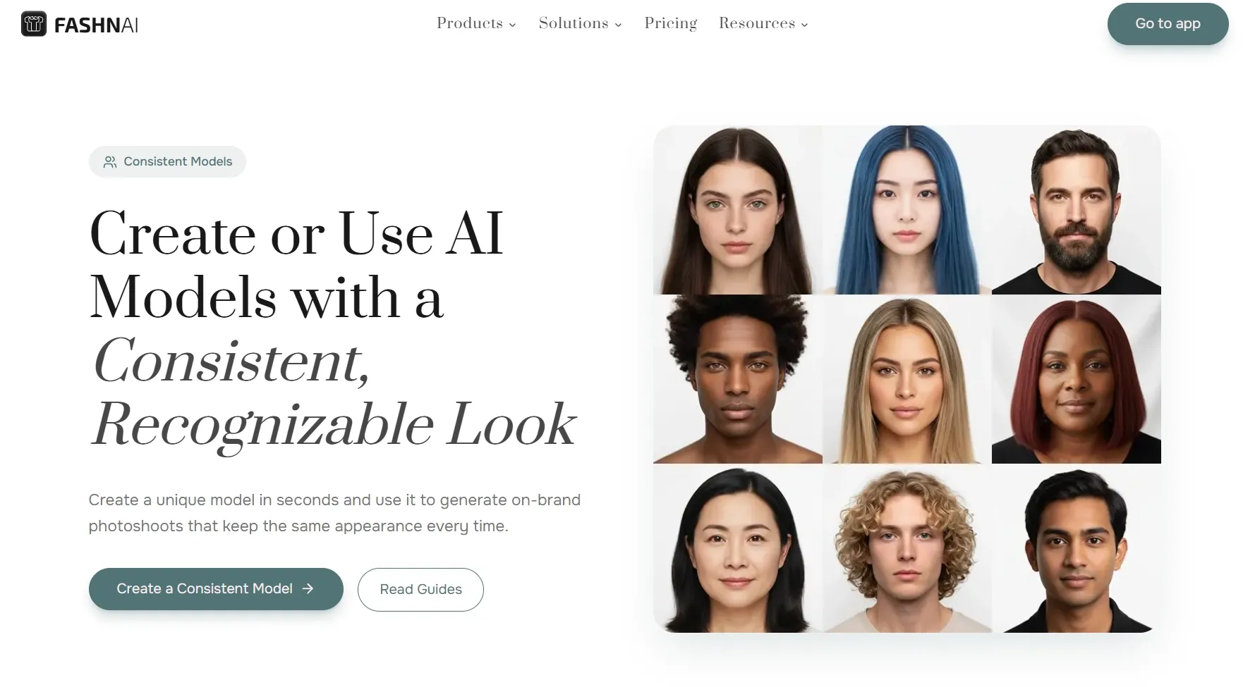 さまざまなヘアスタイルと表情の人物がグリッド配置された多様なグループ。