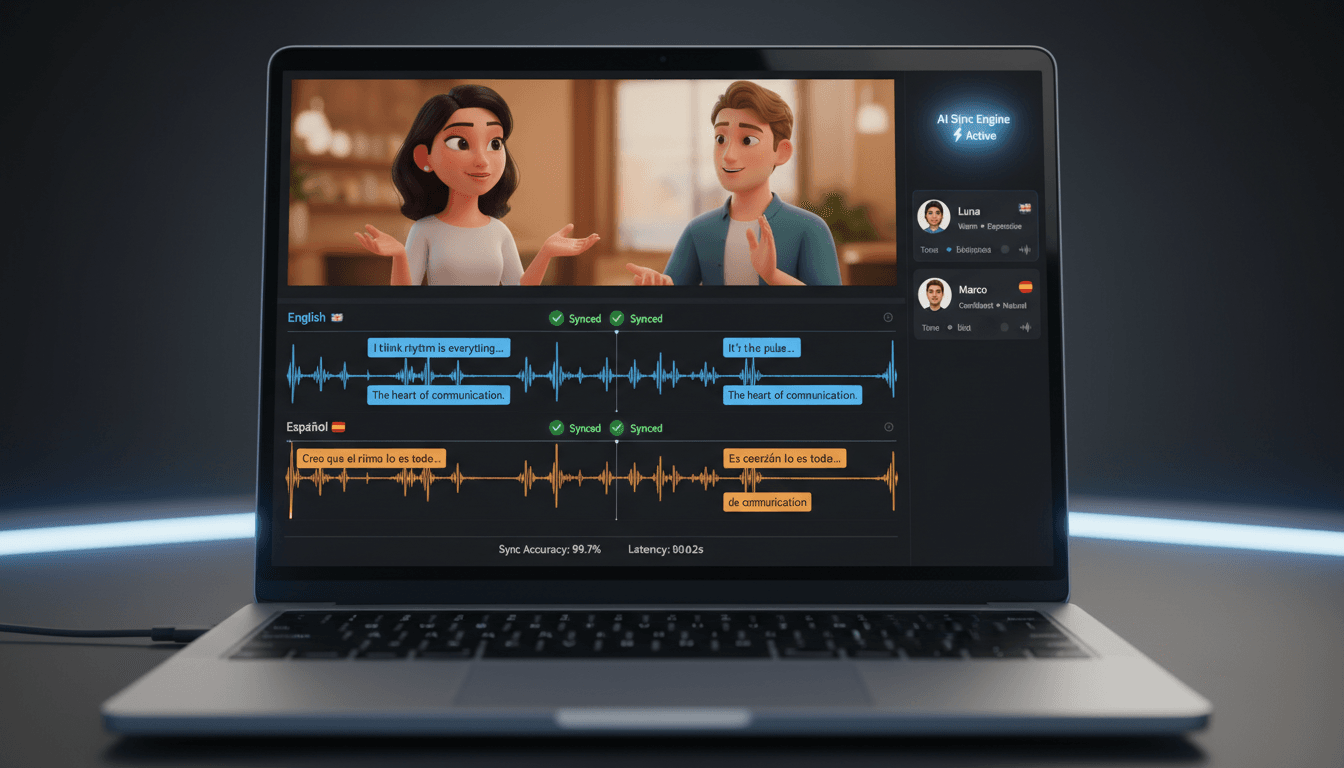 AI-drevet tosproget synkronisering for naturligt flow