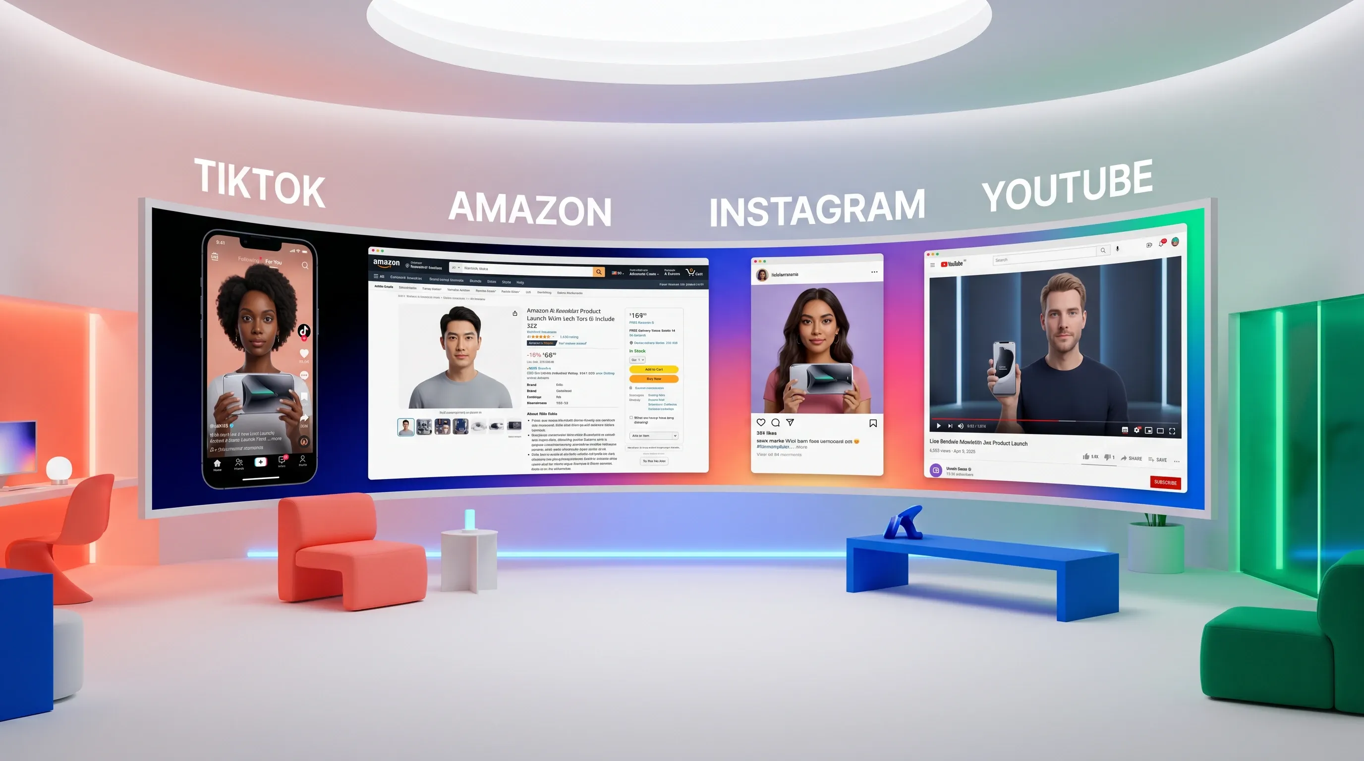 Domine os feeds com avatares e formatos diversos.