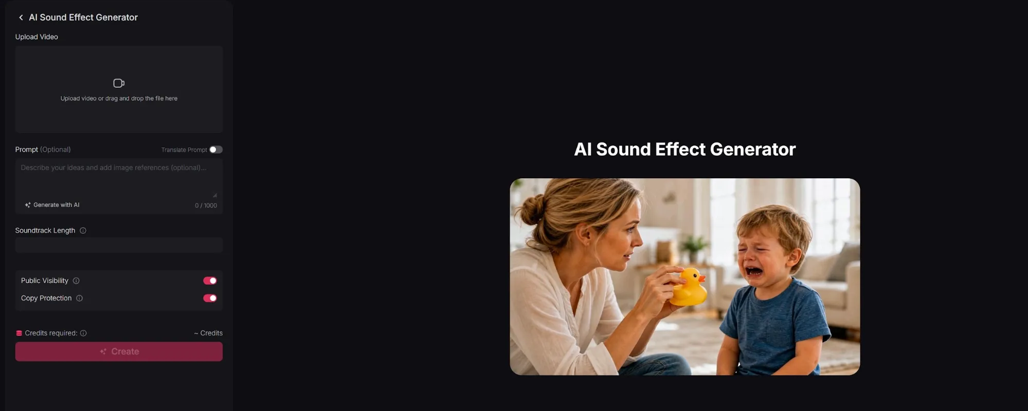 Pollo AI sound effect generator