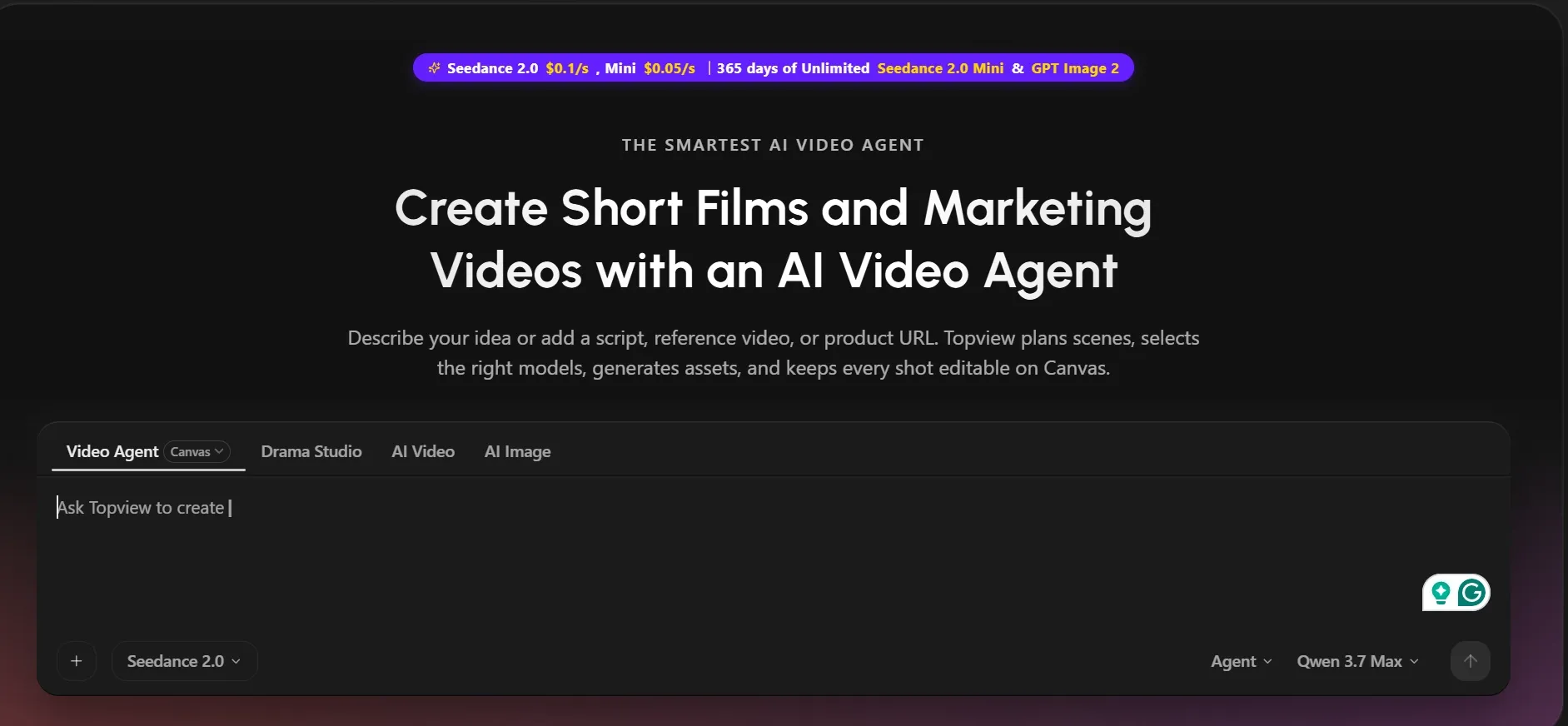 Erstellen Sie Kurzfilme und Marketingvideos mit einem KI-Videoagenten.