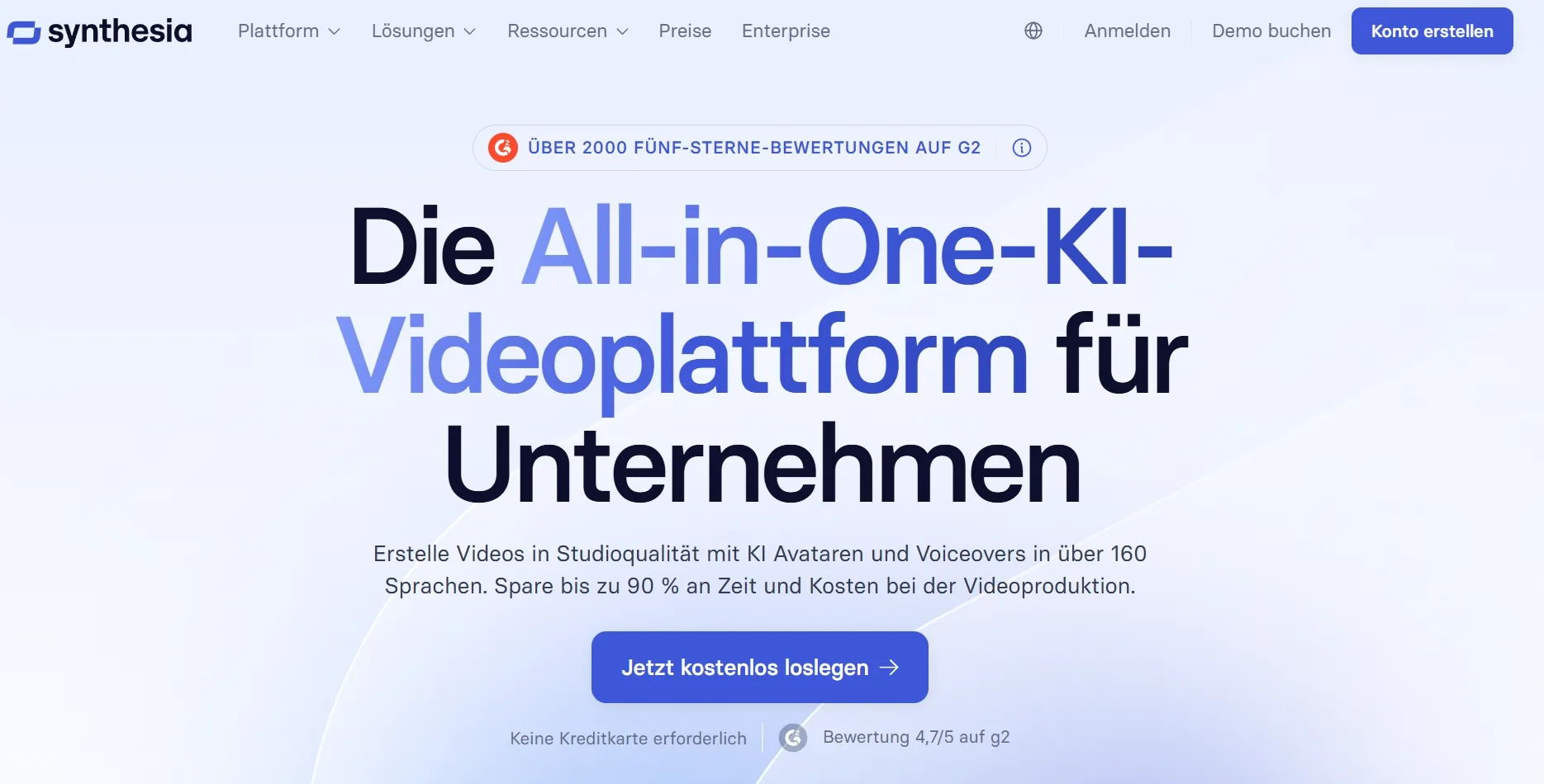 Die All-in-One KI-Videoplattform für Unternehmen mit Studioqualität.