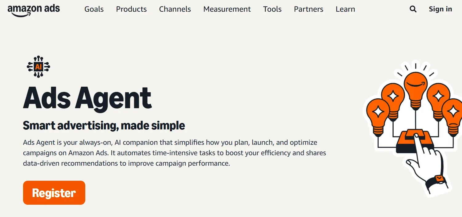 Interfaccia Amazon Creative Agent