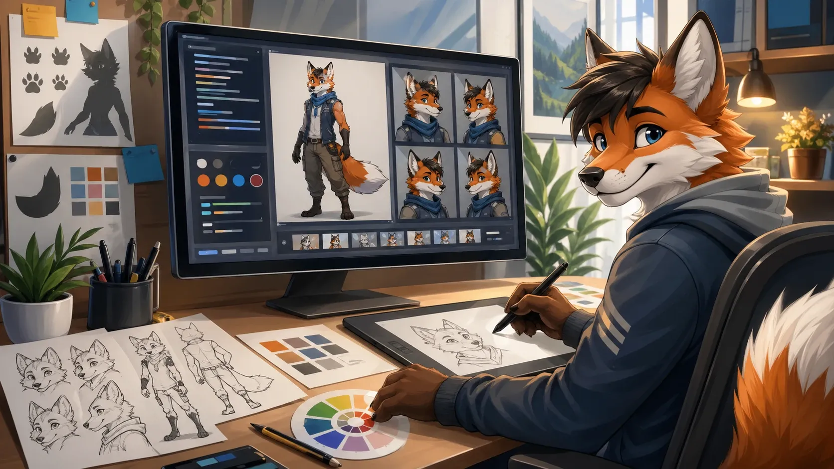 Fursona creada con IA