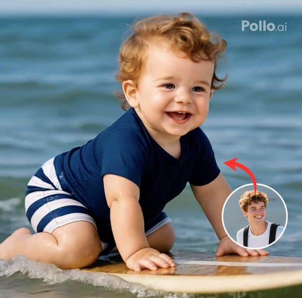 Brave and Cute Baby Surfing Moves