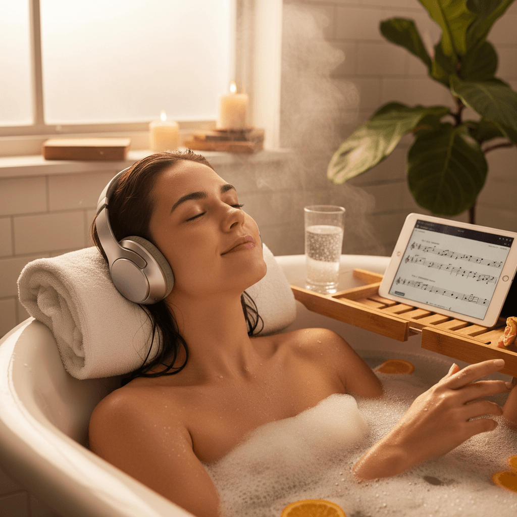 fille dans la baignoire