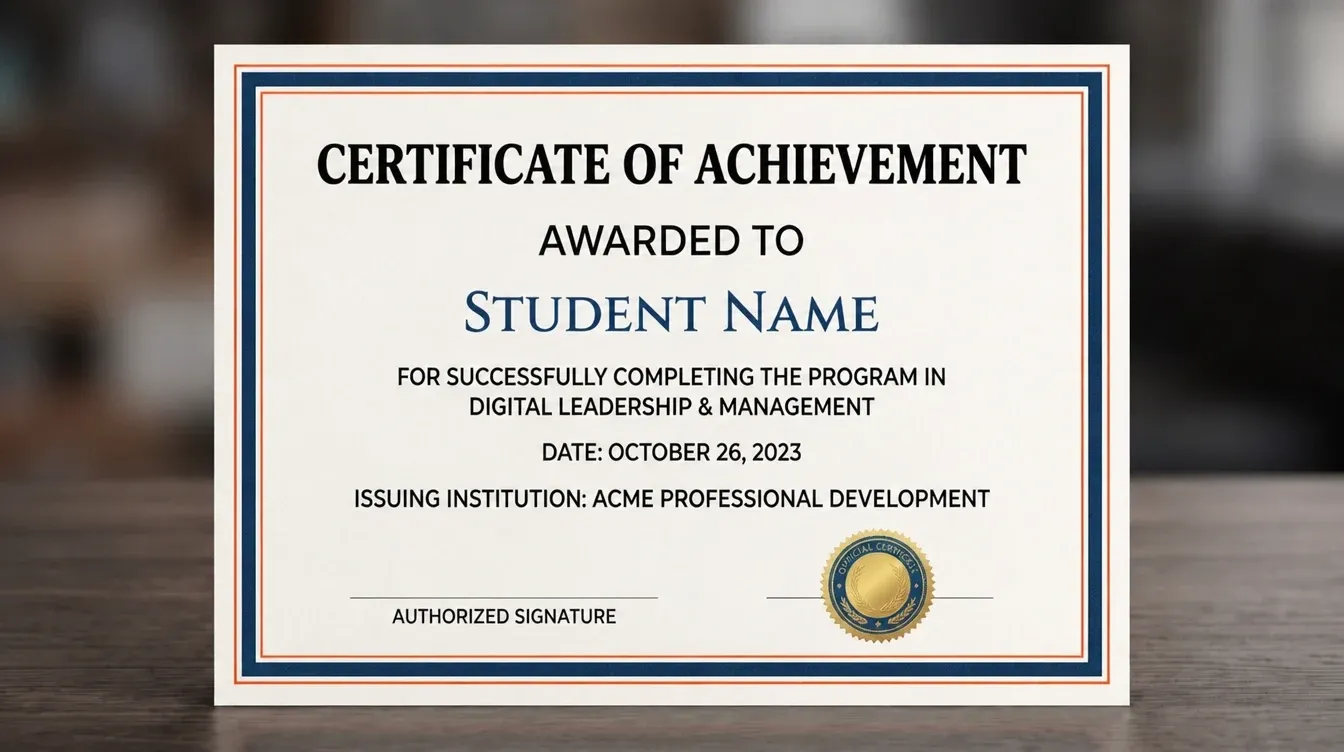 Dai ai certificati dettagliati una finitura facile da leggere