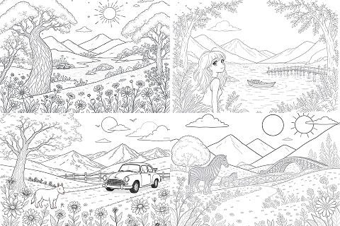 LoRA Powered AI Coloring Page Generator
