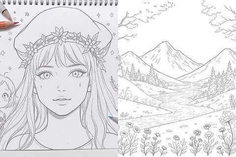 Fast One-Click Coloring Pages Creation