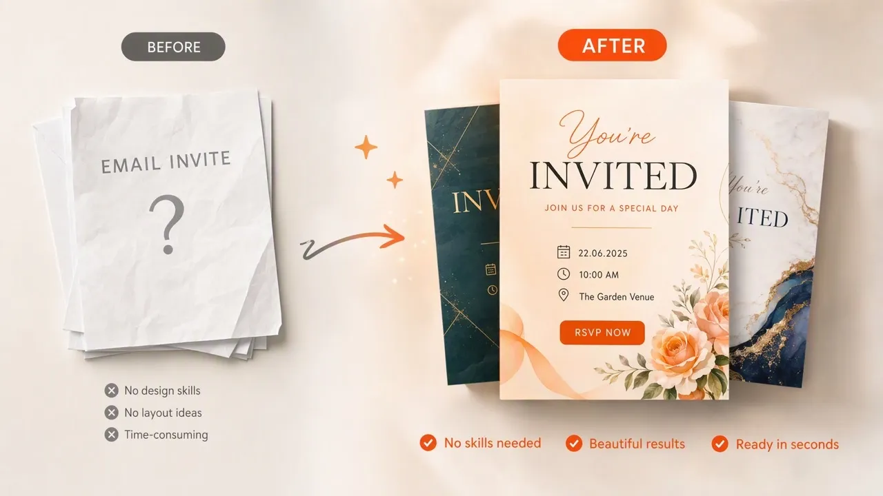 Conçois des invitations par e-mail sans aucune compétence