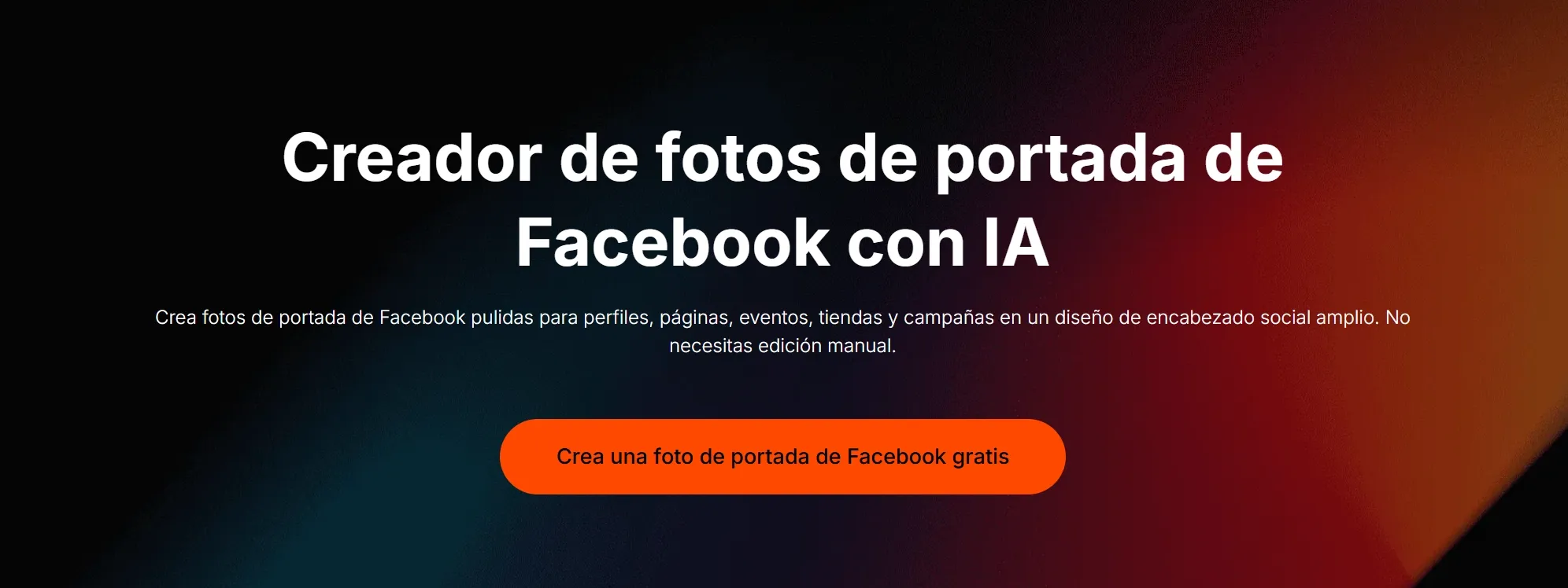 Creador de fotos de portada de Facebook con inteligencia artificial.