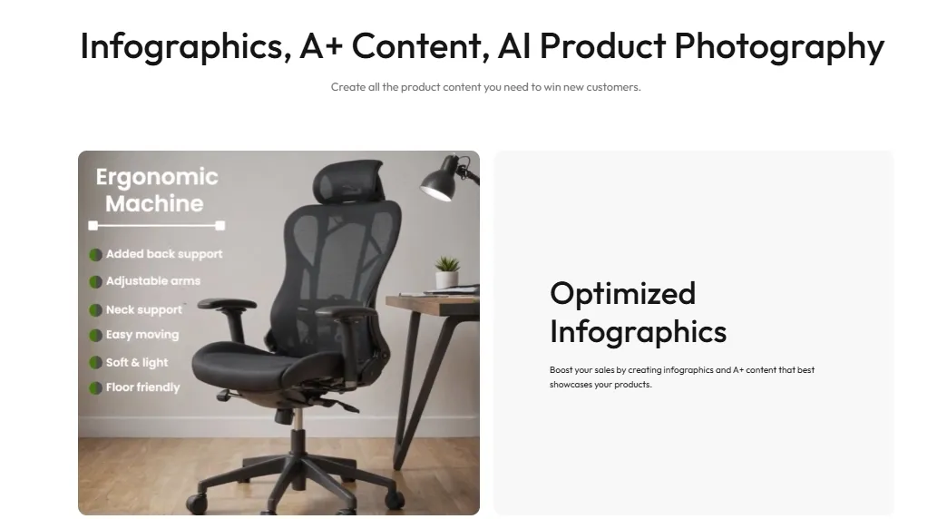 An ergonomic office chair with adjustable features and a modern design.