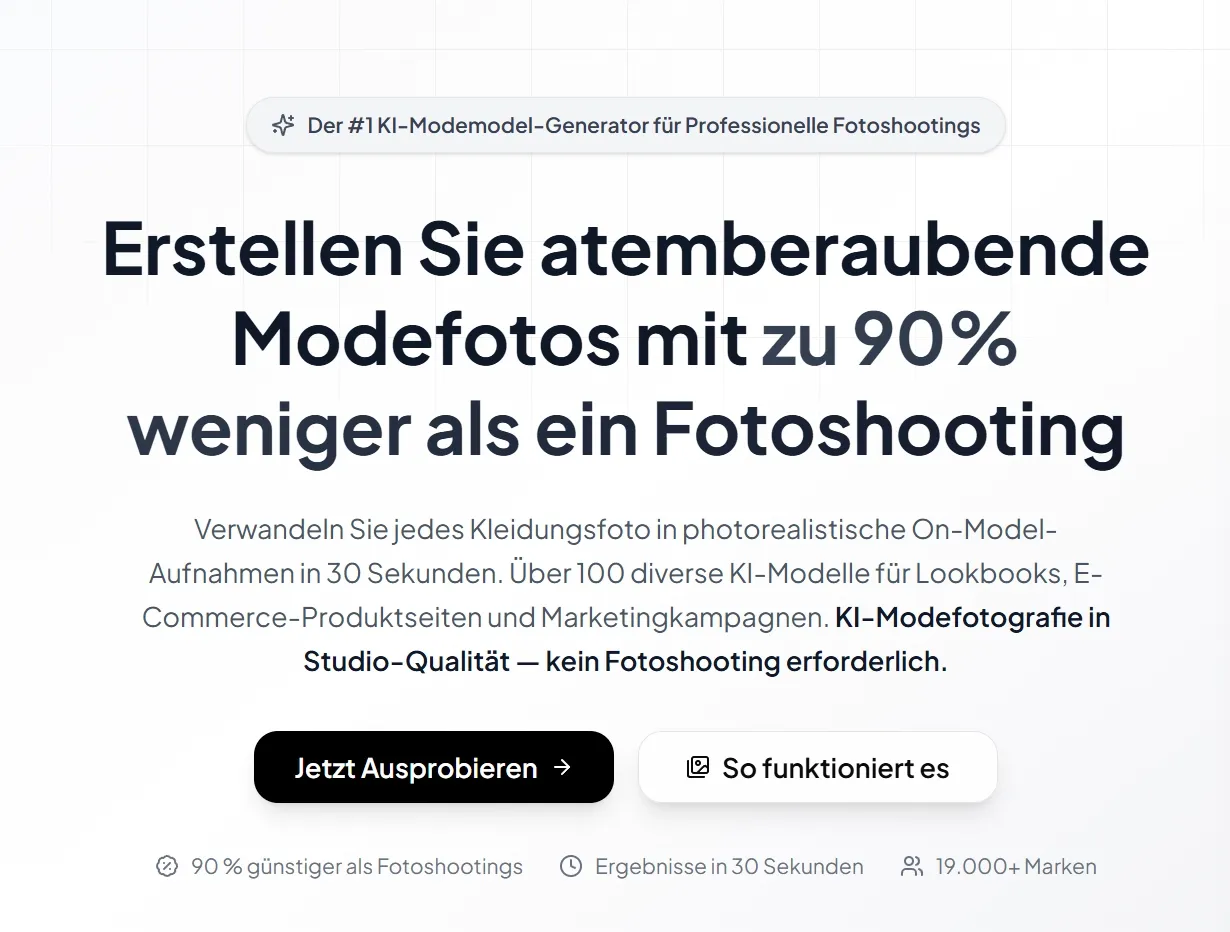 Erstellen Sie beeindruckende Modefotos mit KI in kurzer Zeit.