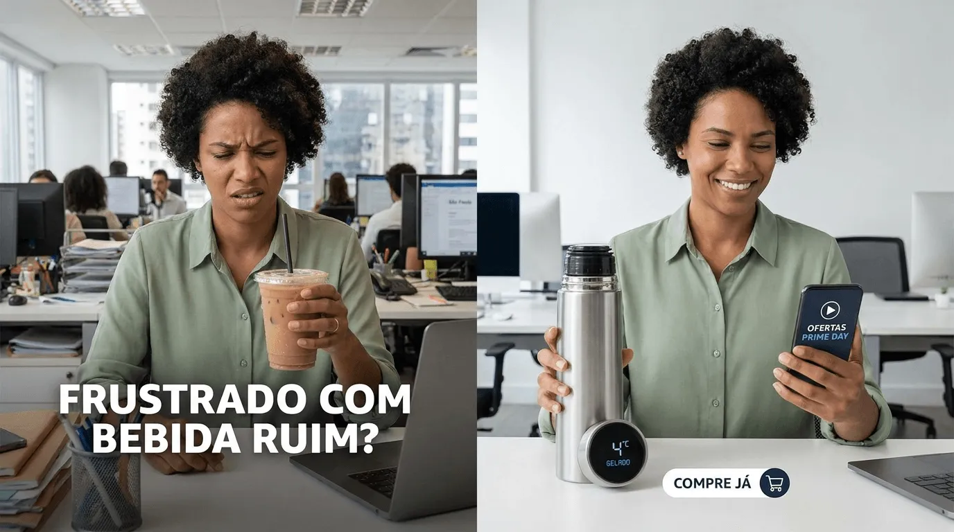 Seu café esfria antes de você terminar? Esta garrafa térmica mostra a temperatura e ajuda a manter a bebida pronta por mais tempo.