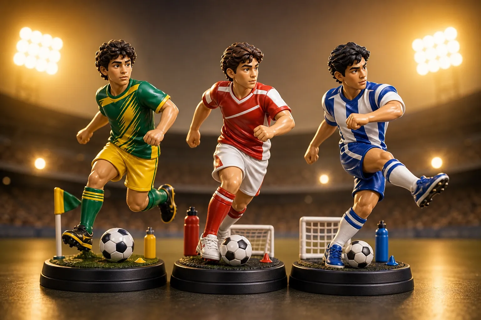 figuras personalizadas de fútbol estilo coleccionable creadas con IA
