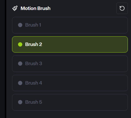 five brush options