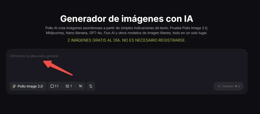 Generador de imágenes con IA creando una foto de pareja ficticia