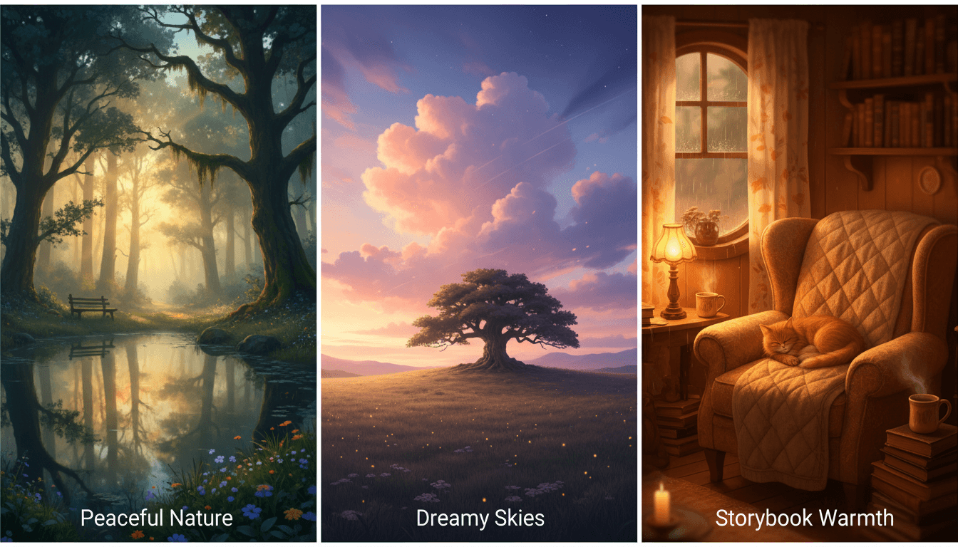 Generate Soothing Visual Scenes Automatically