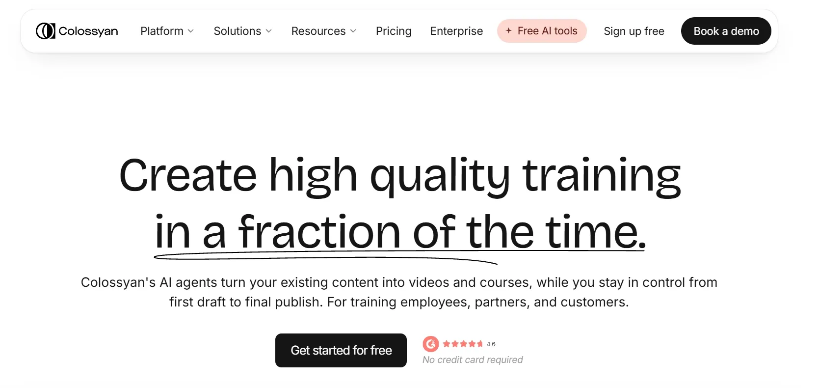 Create high quality training quickly with Colossyan's AI tools.