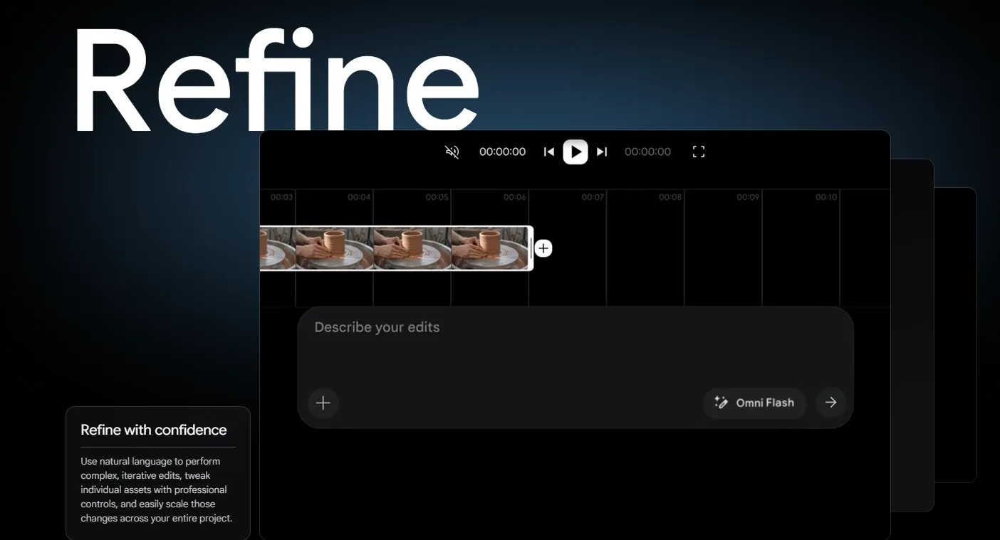 The page of video refinement of Flow AI.