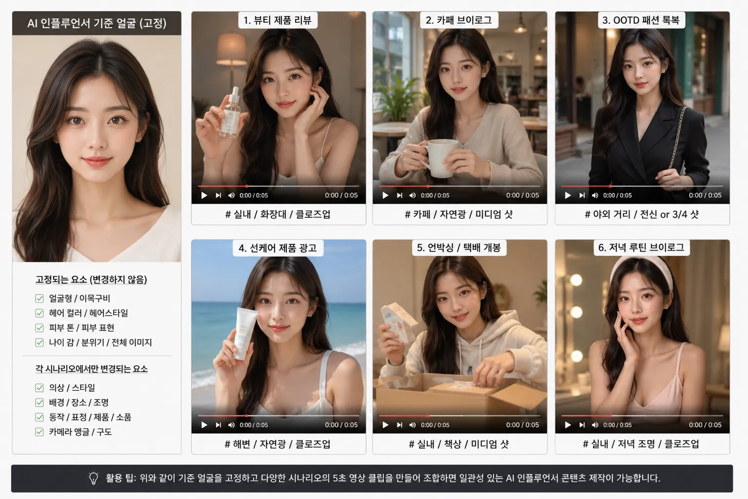 얼굴 일관성 유지