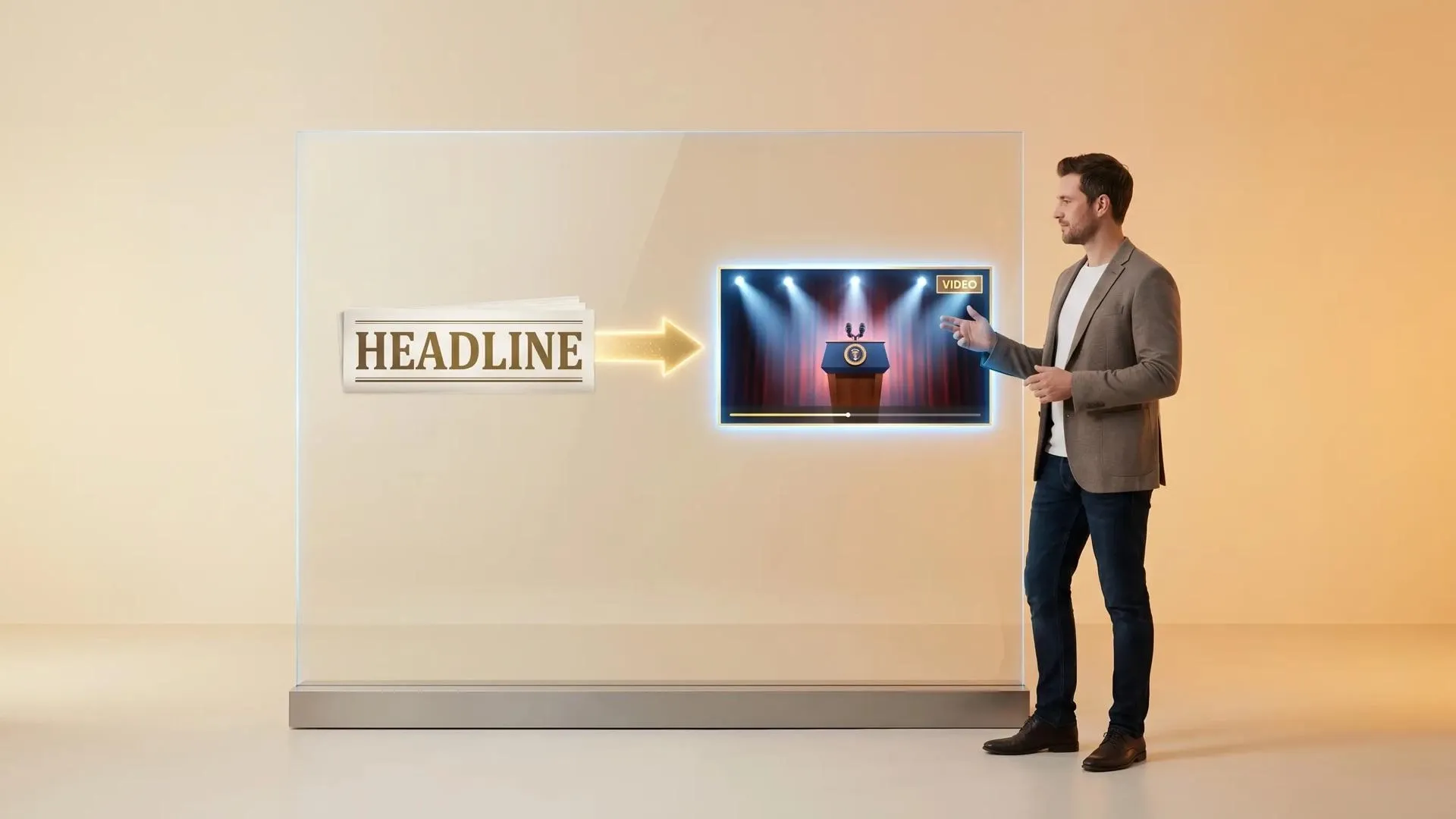Trump Headline-To-Video Creation