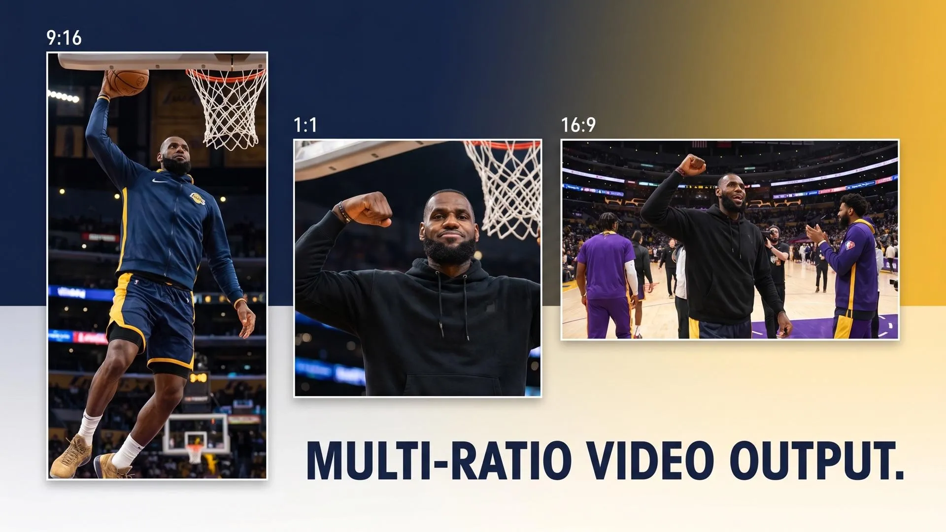 Multi-Length, Multi-Ratio Basketball Video Output