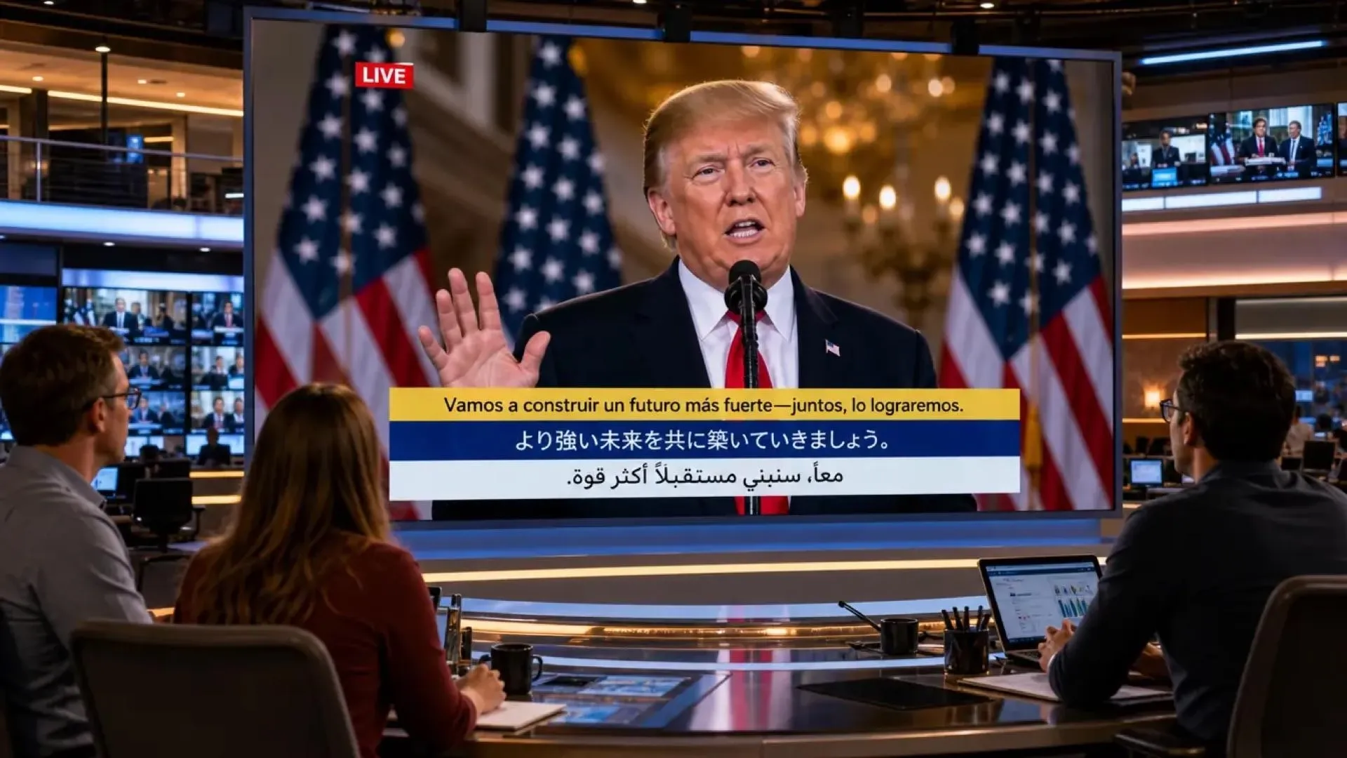 Multi-Language Trump Video AI Output