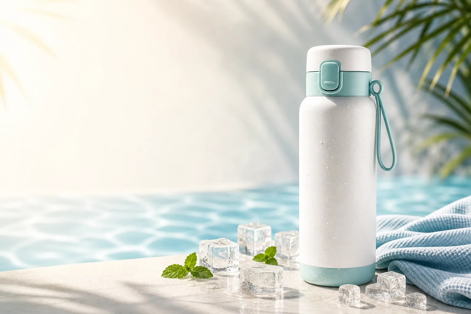 imagen de oferta para campaña de rebajas de verano con producto y fondo luminoso