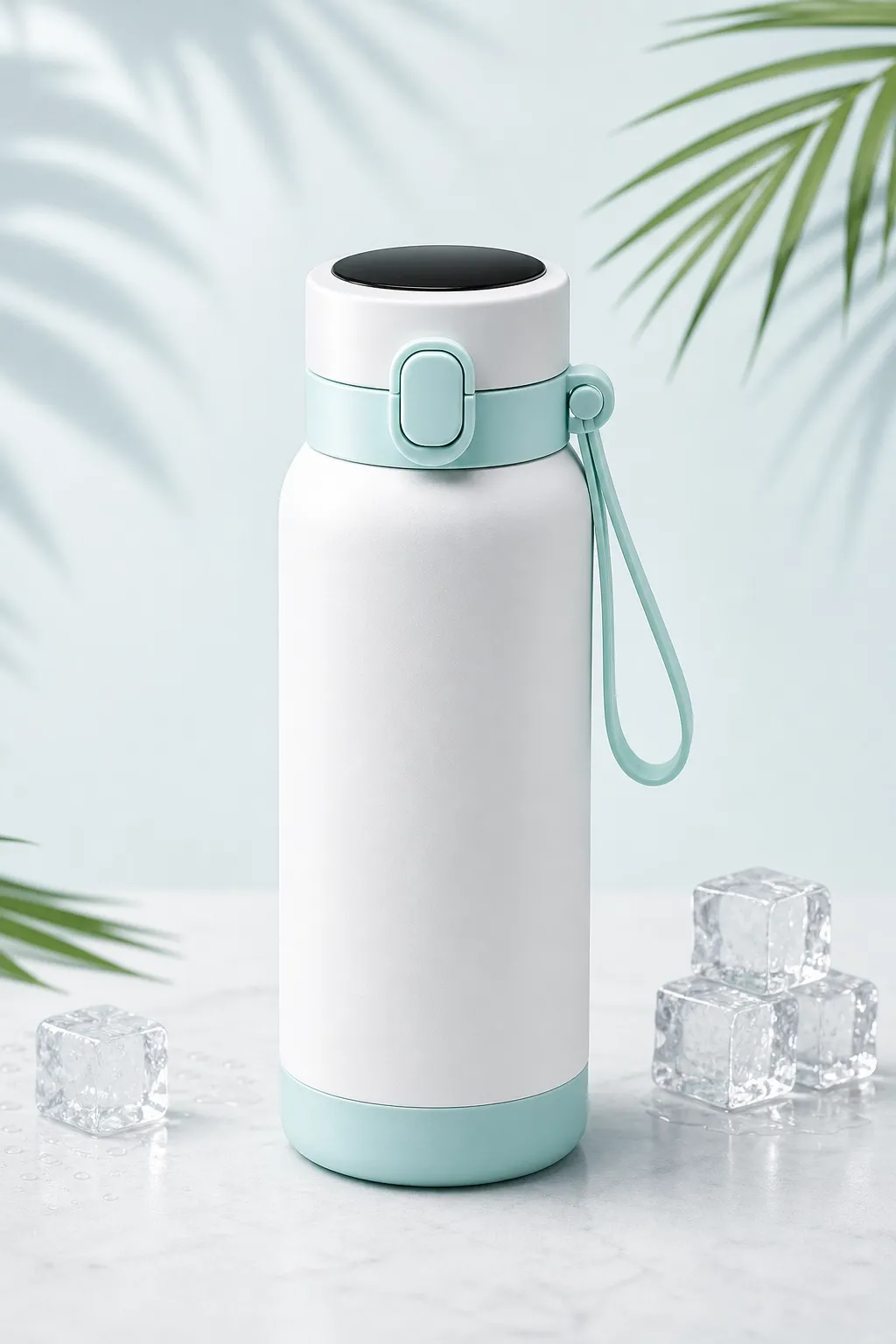 imagen principal de producto para rebajas de verano: botella térmica sobre fondo limpio