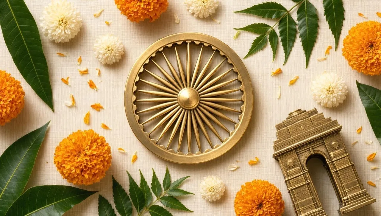 Republic Day Symbols in One Coherent Design