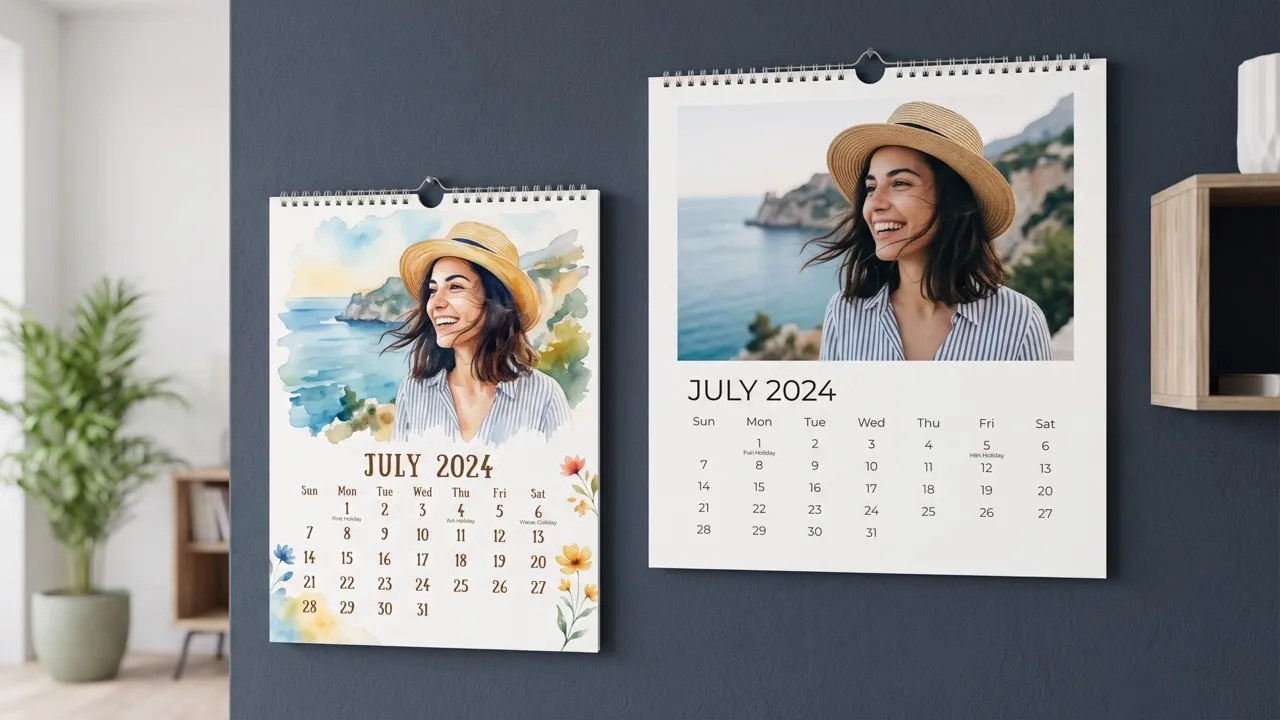 Explore vários estilos para cada tema de calendário