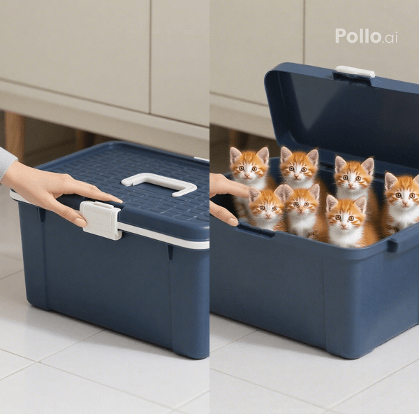 Реакции игривого котенка