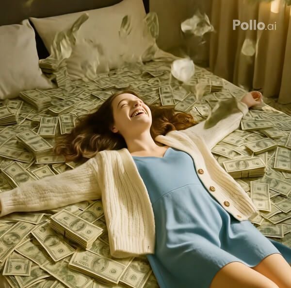 时尚潮流的金钱掉落瞬间