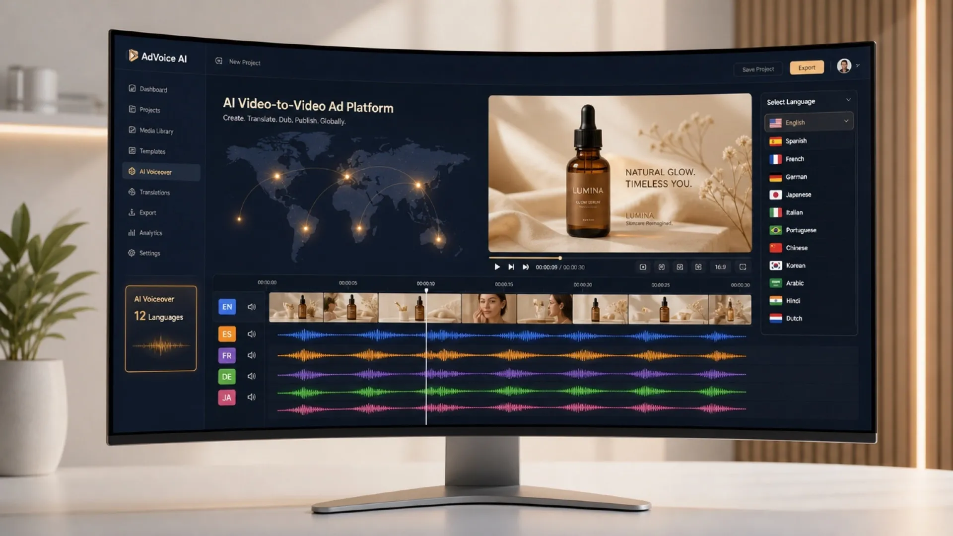 Multilingual Video Ads for Global Sales