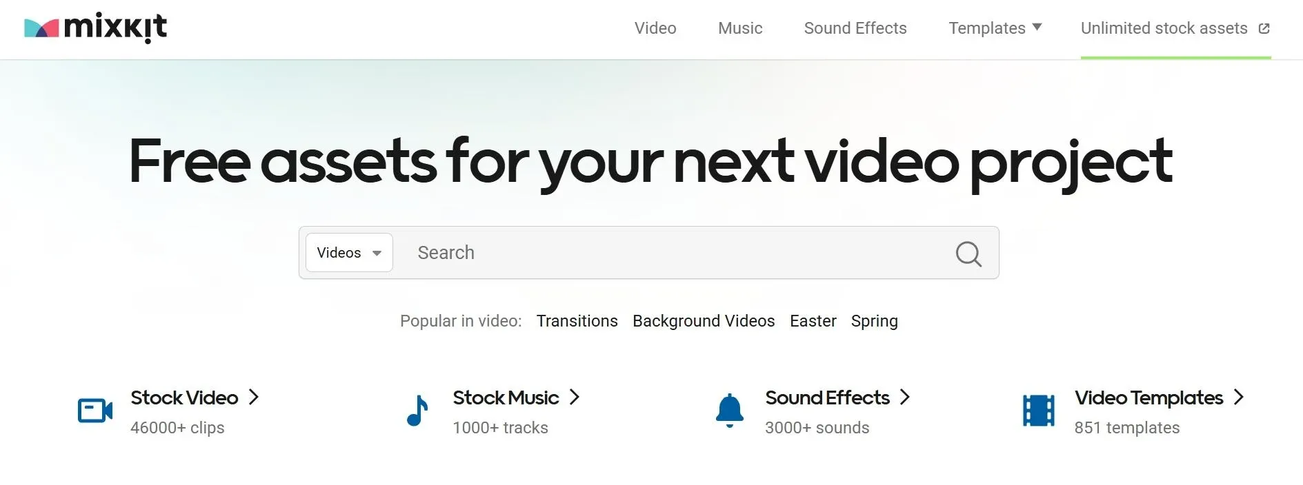 Captura de pantalla de MixKit