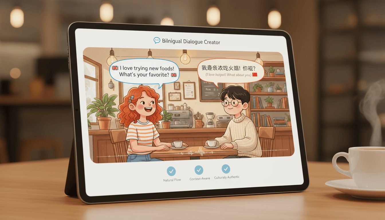 AI Bilingual Dialogue Video