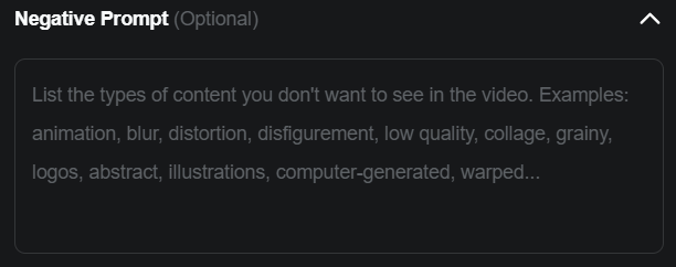 negativ prompt
