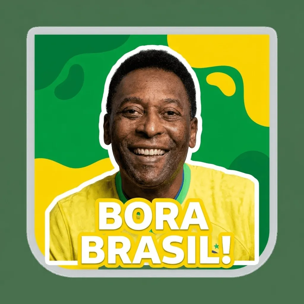 figurinha quadrada de torcedor para usar no WhatsApp
