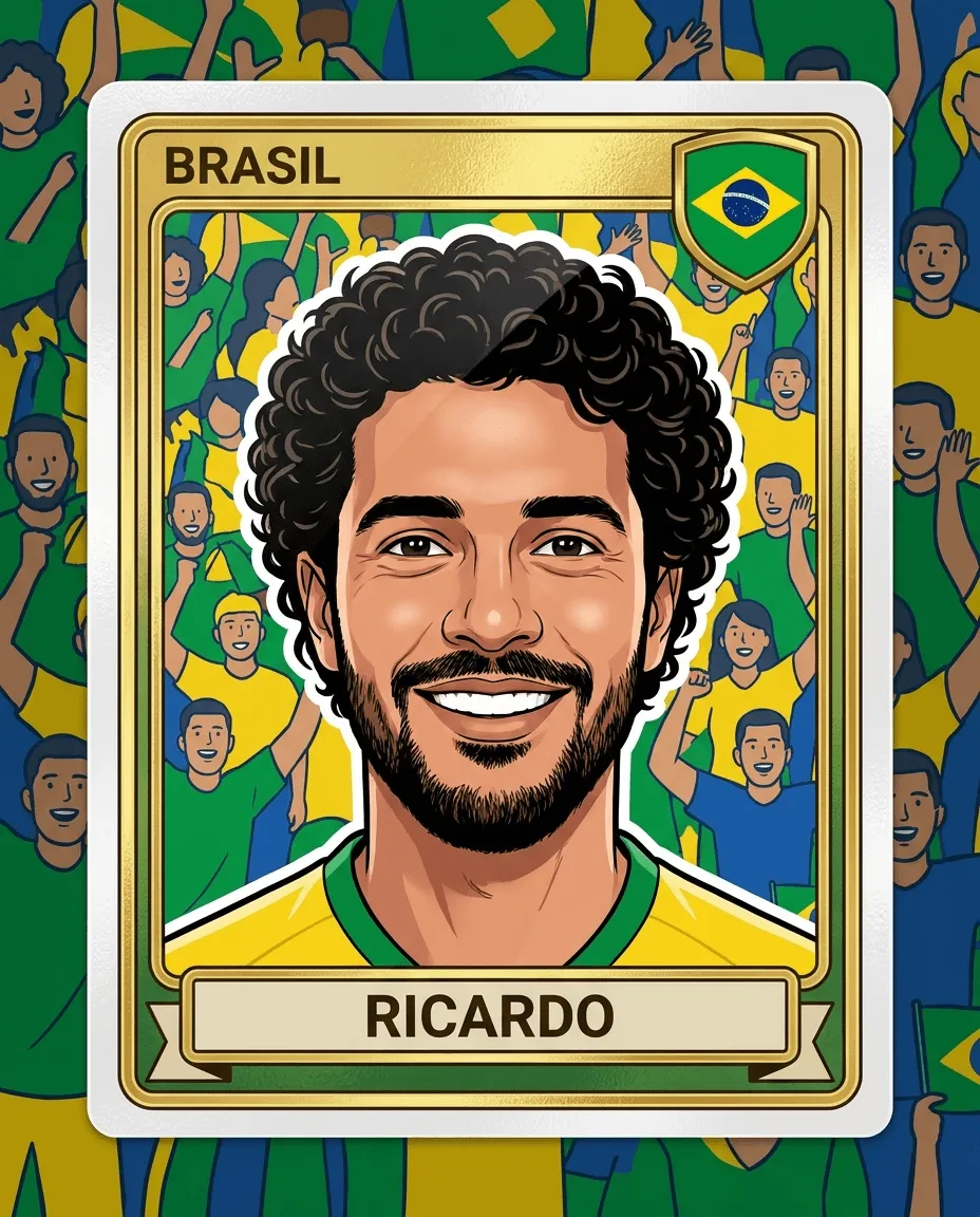 avatar de perfil em clima de Copa criado com IA