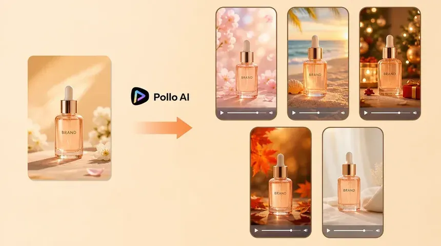 Pollo AIのImage to Videoで商品画像から動画を生成する画面