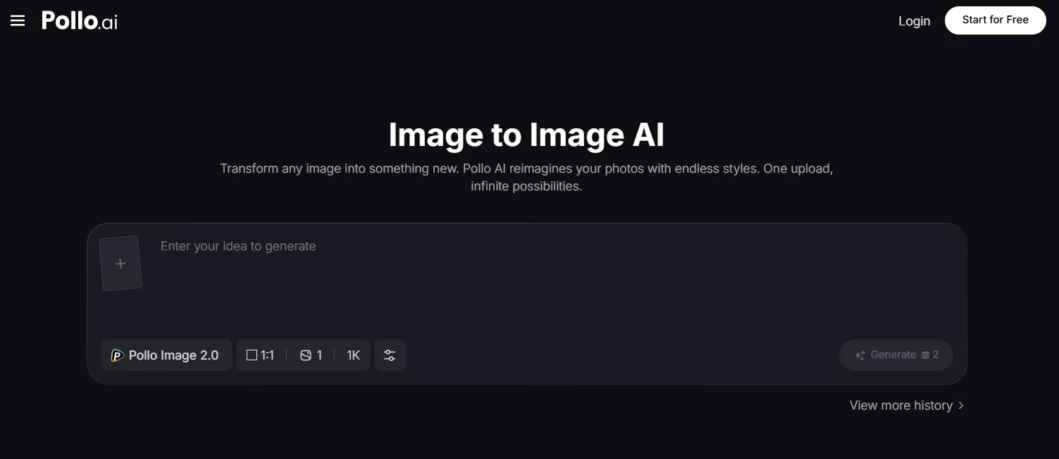 Interfaccia Pollo AI